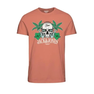 Abbildung von JACK&amp;JONES Herren JORSEQUOIA Tee SS Crew Neck 2 FST T Shirt, Canyon Sunset, S