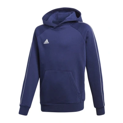 Abbildung von adidas Performance CORE Kapuzenpullover für Kinder, Größe: 116, Dark blue/white
