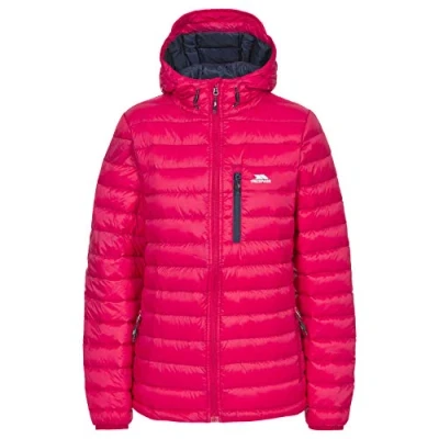 Abbildung von Trespass Arabel, Raspberry, XXS, Ultraleichte Warme Kompakt Zusammenfaltbare Daunenjacke 80% Daunen für Damen, XX Small / 2XS 2X Small, Rosa Pink