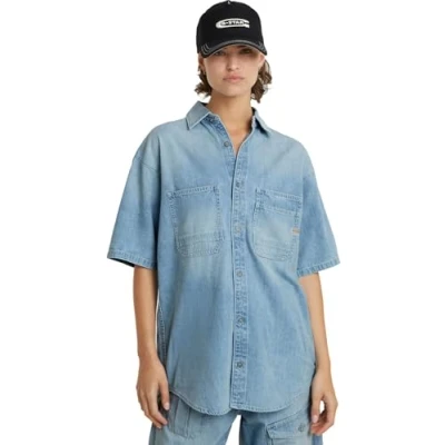 Abbildung von G Star Relaxed Venture Hemdbluse, Damen, Größe: Medium, Sun faded blue mist