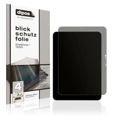 Abbildung von dipos I Blickschutzfolie kompatibel mit Apple iPad Pro 13 Zoll M4 2024 Display Schutzfolie matt 4 Wege Sichtschutz Effekt (A2926 + A3007)