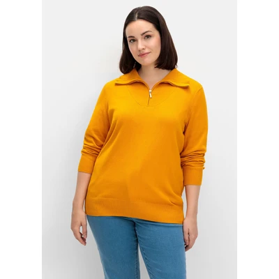 Abbildung von Sheego Strickpullover, Damen, Größe: 40, Ocker