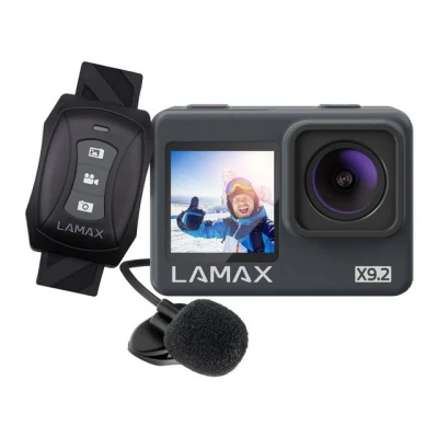 Abbildung von LAMAX X9.2, MAXsmooth Stabilisierung, bis 40 m Wasserdicht Action Cam (4K, 22 Zubehörteile, DISPLAY AUF DER VORDER UND RÜCKSEITE, WI FI ÜBERTRAGUNG)