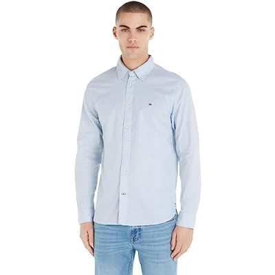 Abbildung von Tommy Hilfiger CORE FLEX Oxford Hemd, Herren, Größe: XL, Calm blue