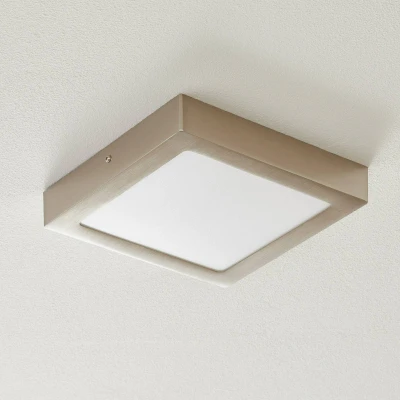 Abbildung von Eglo 96679 Smart Light Aufbauleuchte FUEVA C nickel matt weiß 22,5x22,5cm dimmbar 2700 6500K mit Connect Funktion