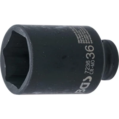 Abbildung von BGS 7236 Kraft Steckschlüssel Einsatz Sechskant, tief 12,5 mm (1/2&quot;) SW 36