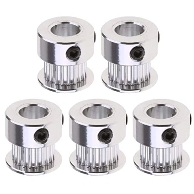 Abbildung von Saipor 5 Stück GT2 Zahnscheibe 20 Zähne Bohrung 8mm Aluminium Riemenscheibe 3D Druckerteile für Drucker Reprap 6mm Breite Zahnriemen