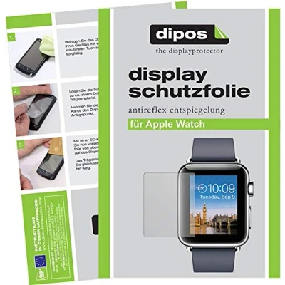 Abbildung von dipos I 6X Schutzfolie matt kompatibel mit Apple Watch 38mm Folie Displayschutzfolie