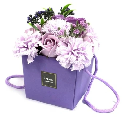 Abbildung von Seifenblumenstrauß, Lavendel