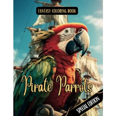 Abbildung von Fantasy Coloring Book Pirate Parrots Special Edition: For Adults and Teens Black Line Grayscale Images of (Pirate Edition Books)