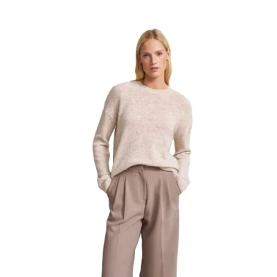 Abbildung von bugatti Rundhals AUS Mischung Strickpullover, Damen, Größe: Large, Beige