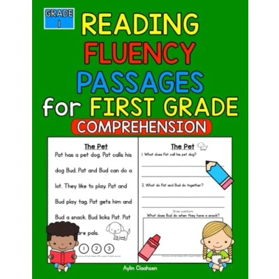Abbildung von First Grade Fluency Passages with Comprehension Questions Workbook: 1st Reading and for 1 (K 5 Passages)