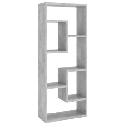 Abbildung von vidaXL Wandregal Hängeregal Bücherregal Schweberegal Wandboard Wandschrank Dekoregal Büroregal Freischwebend Regal Betongrau 36x16x90cm Holzwerkstoff