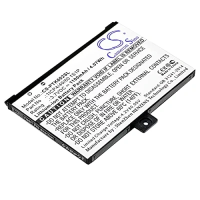Abbildung von CS PTK602SL Akkus 1100mAh Kompatibel mit [Pocketbook] Pro 602, 603, 612, 902, 903, 912, 920, 920.W Ersetzt 1ICP4/40/60 1S1P