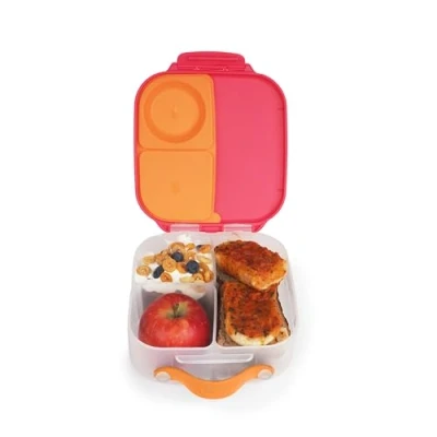 Abbildung von b.box Mini Brotdose für Kinder mit Fächern Bento Box, 3 Fächer (2 Auslaufsicher) Lunchbox Gerichte &amp; Snacks Platz Ganzes Obst BPA frei
