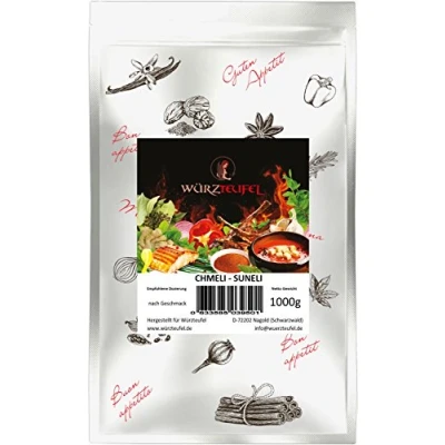 Abbildung von Chmeli Suneli, ხმელი სუნელი traditionelle georgische Gewürz Kräutermischung. PE Beutel 1000g. (1KG)