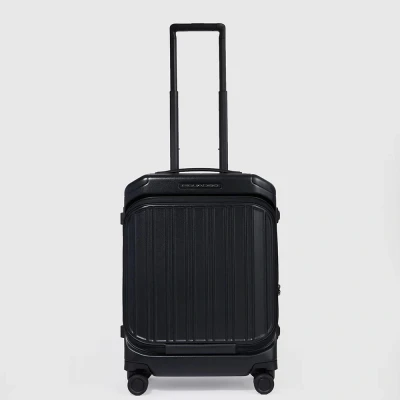 Abbildung von Piquadro Light Frame FAST Check Hardside Spinner Trolley, Größe: One Size, Matt black