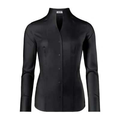 Abbildung von Vincenzo Boretti Leicht SOFT Kelchkragen Hemdbluse, Damen, Größe: 38, Schwarz