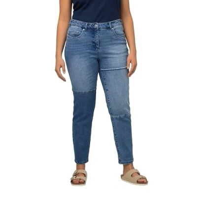 Abbildung von Ulla Popken Jeans Slim Fit, Damen, Größe: 56, Bleu jean
