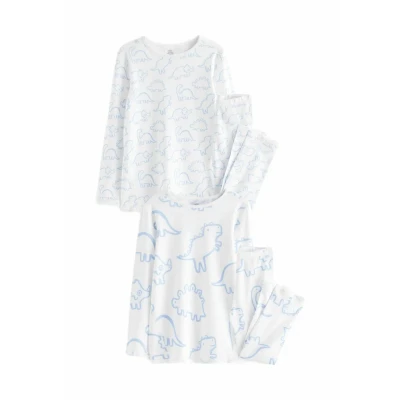 Abbildung von Next 2 PACK Regular FIT Nachtwäsche Set für Kinder, Größe: 80, Blue dinosaur print