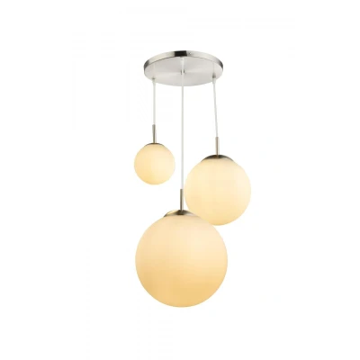 Abbildung von Globo Kugelleuchte, Leuchtmittel nicht inklusive, Design Decken Lampe Wohn Ess Zimmer Glas Kugel Hänge Pendel Leuchte