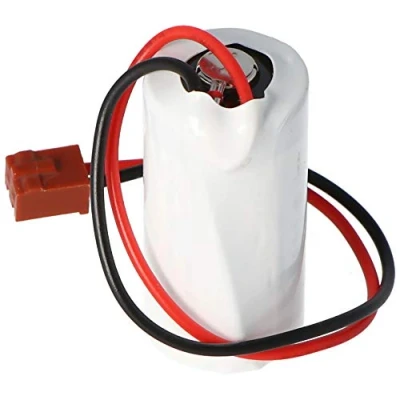 Abbildung von CR17335SE R Lithium Batterie mit Kabel und Stecker, Fanuc A98L 0031 0006