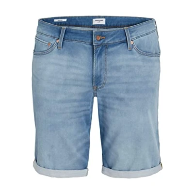 Abbildung von Jack &amp; Jones RICK ICON GE 625 Indigo Jeans Shorts, Herren, Größe: 44, Blue denim