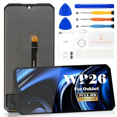 Abbildung von SRJTEK Ersatz Touch Digitizer für Oukitel WP26 LCD Display (Schwarz, ohne Rahmen)