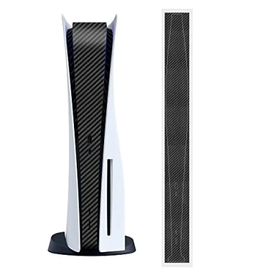Abbildung von kwmobile Spielekonsolen Tasche Konsolen Aufkleber für Sony Playstation 5 Disc Edition (1 tlg), Folie mit Carbon Design in Schwarz