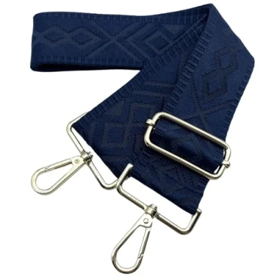 Abbildung von Verstellbarer Taschengurte Breit, 5cm Schultergurt für Tasche, zum Wechseln Goldener Karabiner Schulterriemen, Umhängegurt fur Damen Handtaschen Crossbody DIY, (Dunkelblau) 10