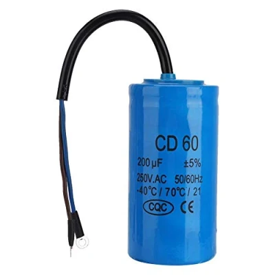 Abbildung von Kondensator,Capacitor CD60 Startkondensator Laufkondensator mit Drahtzuleitung 250V AC 200uF 50 / 60Hz für Motorluftkompressor