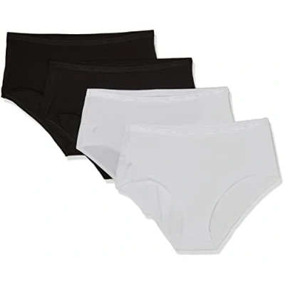 Abbildung von Playtex Damen Midi Höschen aus Bio Baumwolle x4 Slip, Mohnblumendruck, 3XL