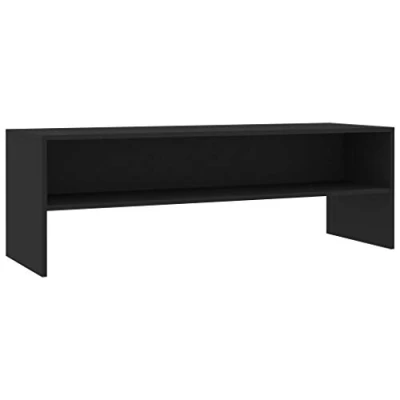 Abbildung von vidaXL TV Schrank Lowboard Couchtisch Fernsehschrank Fernsehtisch Sofatisch Tisch Möbel Board Sideboard Schwarz 120x40x40cm Holzwerkstoff