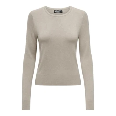 Abbildung von ONLY Onlvenice LIFE Oneck Strickpullover, Damen, Größe: XS, Whitecap gray
