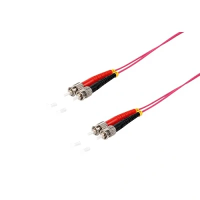 Abbildung von S/CONN maximum connectivity Duplex Patchkabel ST/ST 50/125µ, OM4 violett, 1m