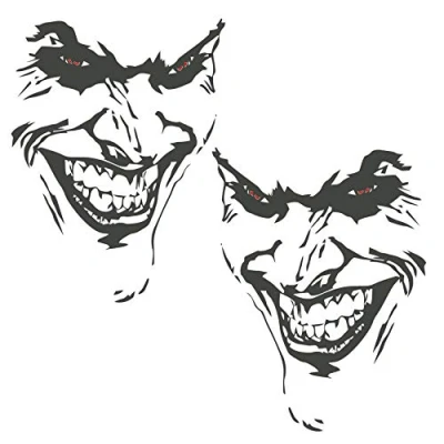 Abbildung von Finest Folia Joker Aufkleber 10x7cm Why so serious Schriftzug Spruch Fahrzeug Dekor Folie für Auto Bus Wohnwagen Kfz Zubehör Autoaufkleber Clown (Anthrazit Metallic, K059 + K060 2X Joker)