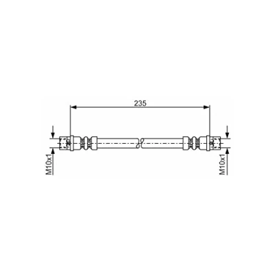 Abbildung von BOSCH 1 987 481 008 Bremsschläuche 235 M10x1 VOLKSWAGEN: LT 28 46 2 Kasten, 35 II Bus, Pritsche / Fahrgestell