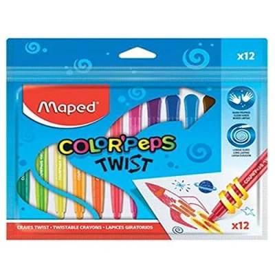 Abbildung von Maped ausdrehbare Wachsmalstifte COLOR&#039;PEPS TWIST x12 Stifte, 860612