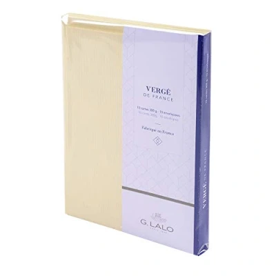 Abbildung von G.Lalo Lalo 25116L Karten Set Vergé de France (25% Hadern mit 10 Papier 300 g, 107 x 152 mm, geradem Schnitt, Umschläge, weiß gefüttert, 114 162 elfenbein, 1 Pack)