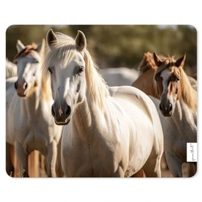 Abbildung von younikat Mauspad Wilde Pferde Motiv I 24 x 19 cm Mousepad in Standard Größe Qualitätsdruck auf Zellkautschuk rutschfest wasserabweisend und abwischbar für Notebook PC Cute dv_1268