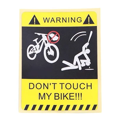 Abbildung von Fahrrad Aufkleber, 10 Stück, „Don&#039;t Touch My Bike“, wasserdicht, dekorative Warnaufkleber, Aufkleber 2#