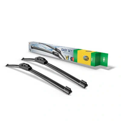Abbildung von Scheibenwischer Hella Easy Set Upgrade 9XW 358 164 211 vorne Flachbalkenwischblatt SUZUKI: Baleno II Schrägheck, SWIFT 4, 5, FIAT: Doblo I Kombi