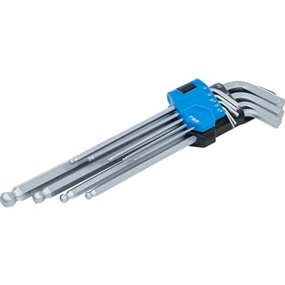 Abbildung von BGS 790 Winkelschlüssel Satz 9 tlg. extra lang Innensechskant / mit Kugelkopf 1,5 10 mm inkl. Klapphalter