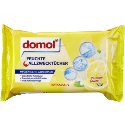 Abbildung von domol feuchte Allzweck Reinigungstücher 1 lagig