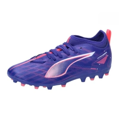 Abbildung von Puma Ultra 5 Match MG JR Unisex Fußballschuh Nocken für Kinder, Größe: 37, Lapis lazuli/white/sunset glow Schuhe