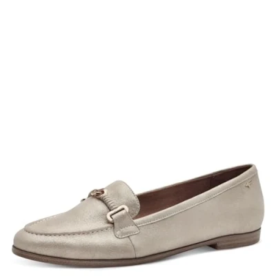 Abbildung von Tamaris Slipper, Damen, Größe: 42, Champagne Leder