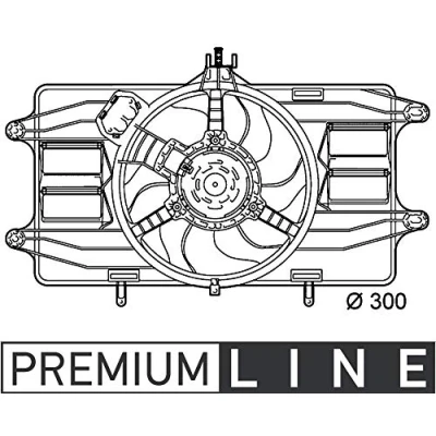 Abbildung von MAHLE ORIGINAL CFF 142 000P Lüfter für Fahrzeuge mit Klimaanlage 300mm 12V 270W elektrisch FIAT: Doblo I Kombi