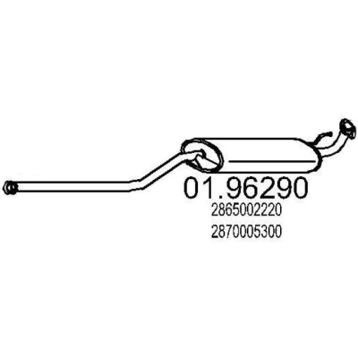 Abbildung von MTS 01.96290 Endschalldämpfer 1510 HYUNDAI: Atos