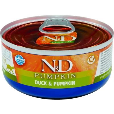 Abbildung von N&amp;D Pumpkin Nassfutter für Katze Ente 70 g pro 24 Stück