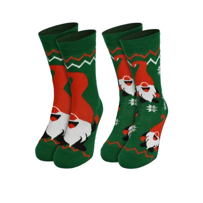 Abbildung von United Labels 2ER PACK Weihnachts Wichtel Socken, Herren, Größe: 43 46, Grün